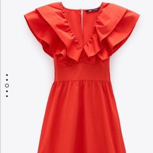 ZARA Ruffled Mini Dress NWT
